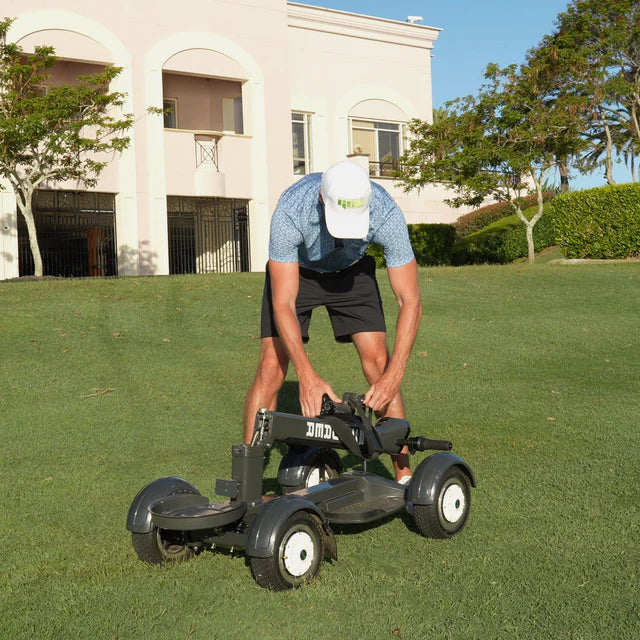 Electric Golf Caddy | Charger with chair and umbrella | Top Speed 15 mph, 36+holes & Free Shipping